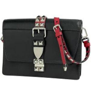 Prada Electra Shoulder Bag Studded Leather Nero Black